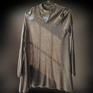 A.Byer turtleneck top with cold shoulders